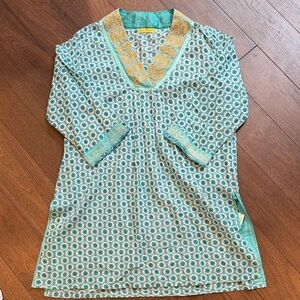 Jack Rodger’s Womens Beach Cover Up with Gold Accents Large